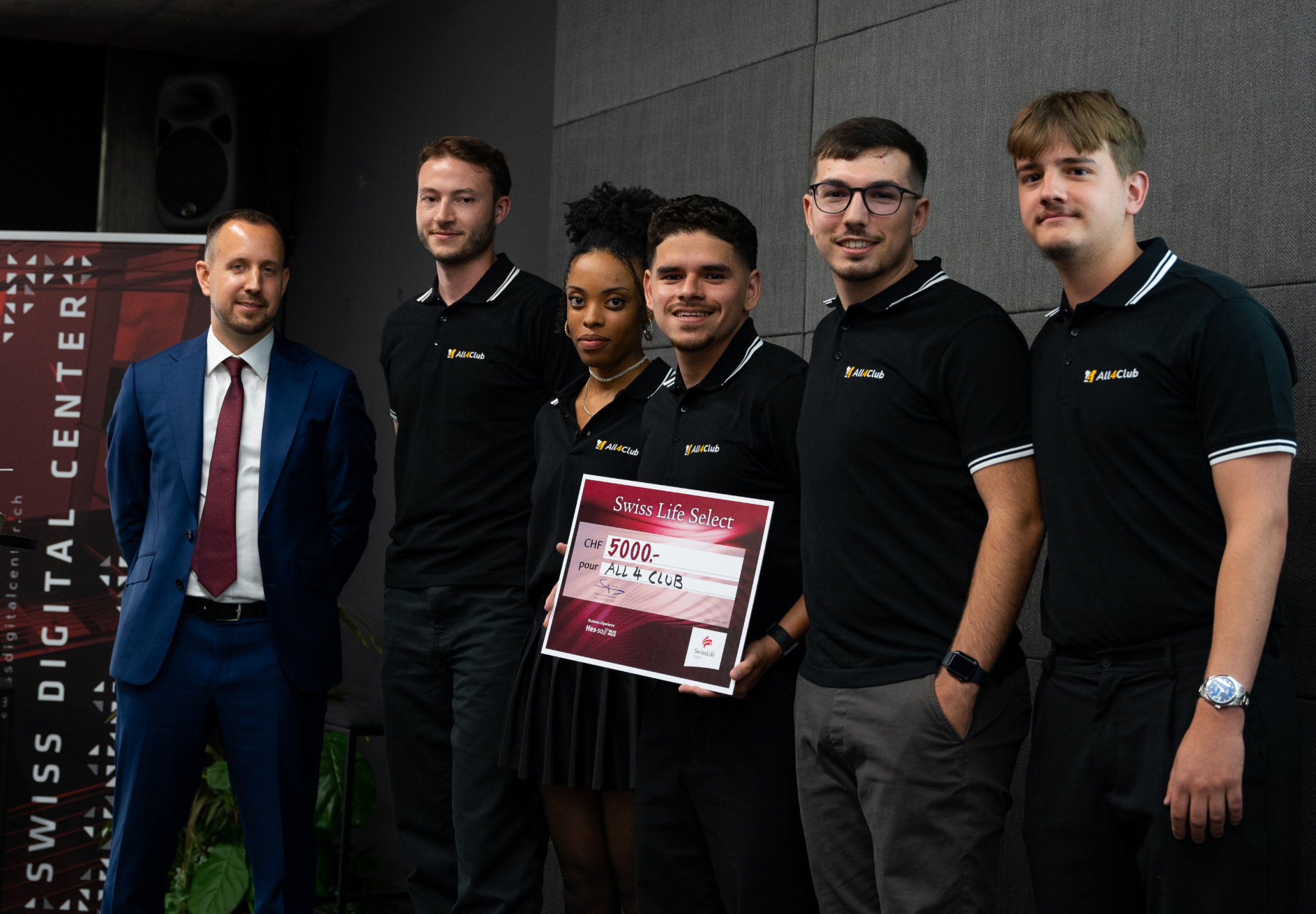 🏆 All4Club remporte le Prix Swiss Life Select au BeX Evening 2025